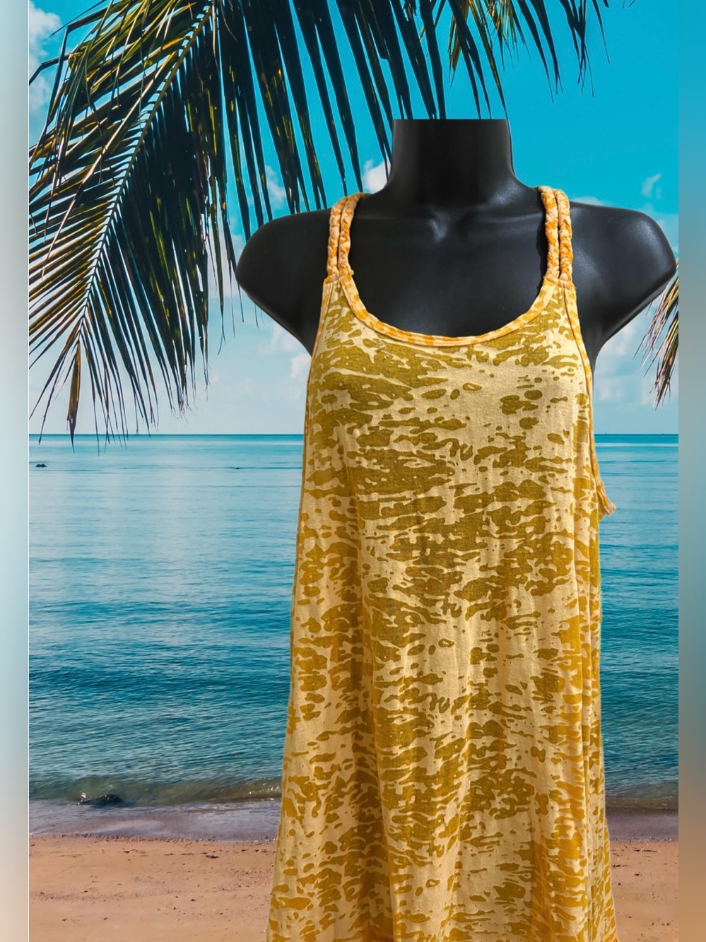 Venus Yellow Braided-Strap Tank Swim Cover-Up -⭐️NWT⭐️